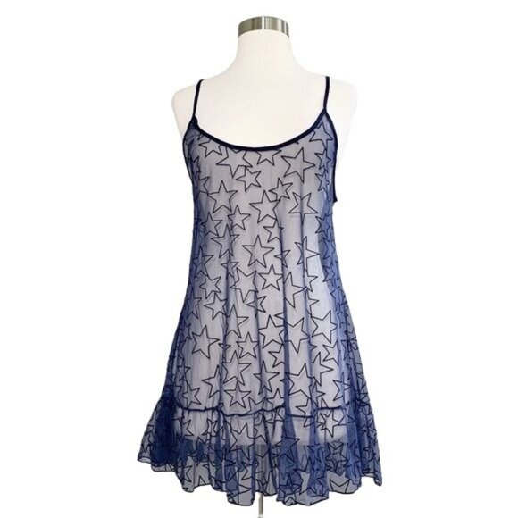 Pilyq Starry Dress in Starlight Swim Coverup Size M/L Navy Blue Medium Large - Picture 2 of 10
